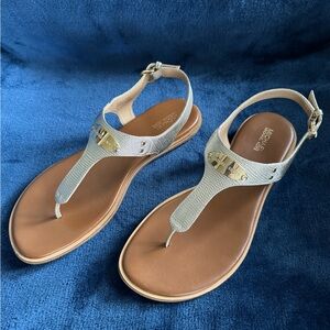 Michael Kors Gold and Tan Sandals, Size 8M